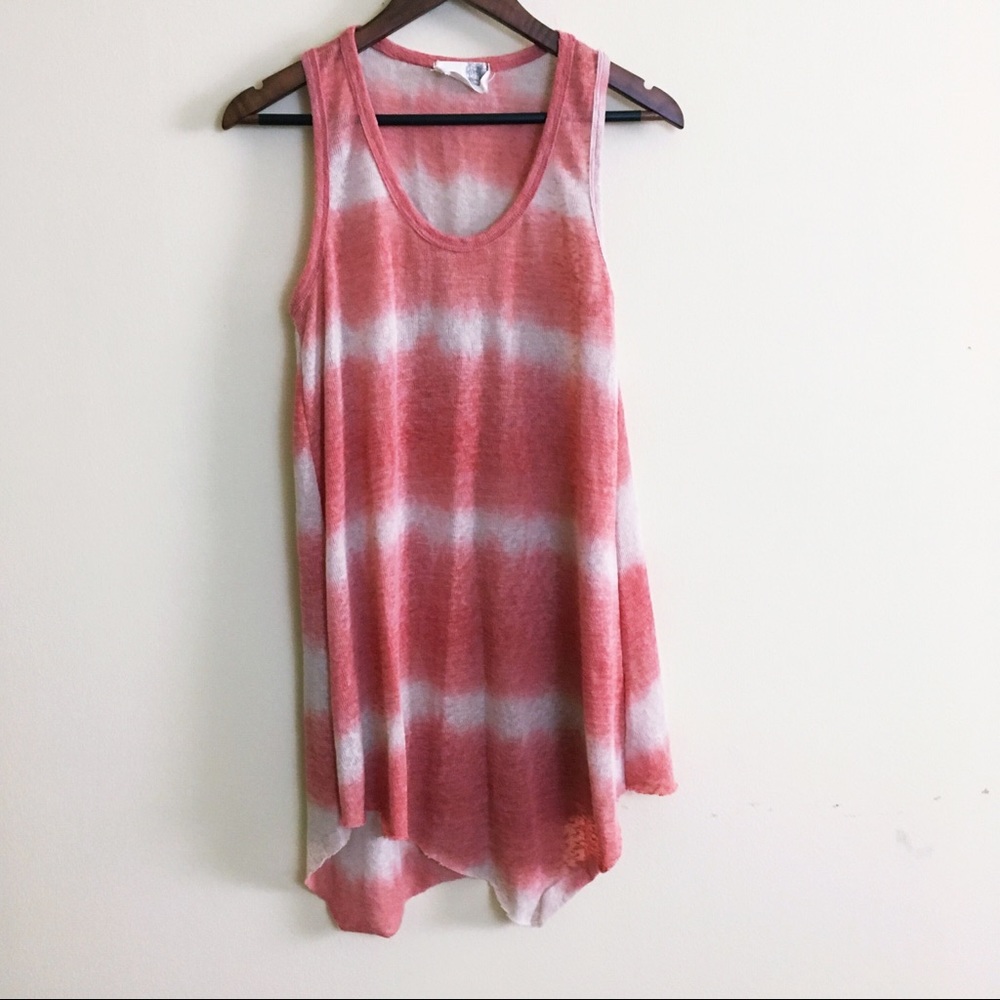 Everleigh Raw Hem Hankerchief Drape Tank S